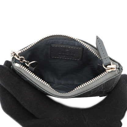 GUCCI GG Supreme key pouch Gray/Black820666 GG Supreme/Leather