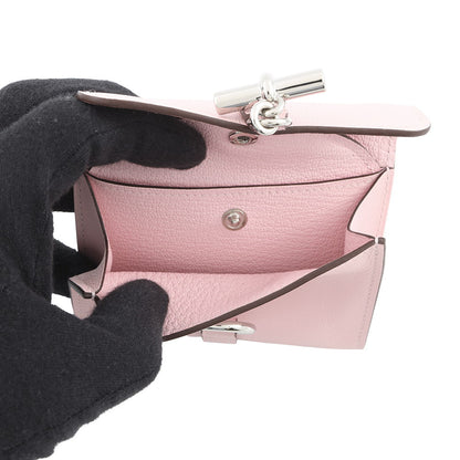 HERMES Glennan Compact Rose Sakura Swift Leather