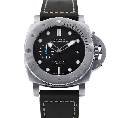 PANERAI Luminor 1950 Submersible 3 Days Titanio W47mm TI Leather Black DialPAM01305