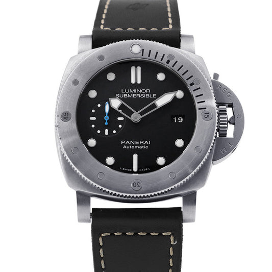 PANERAI Luminor 1950 Submersible 3 Days Titanio W47mm TI Leather Black DialPAM01305