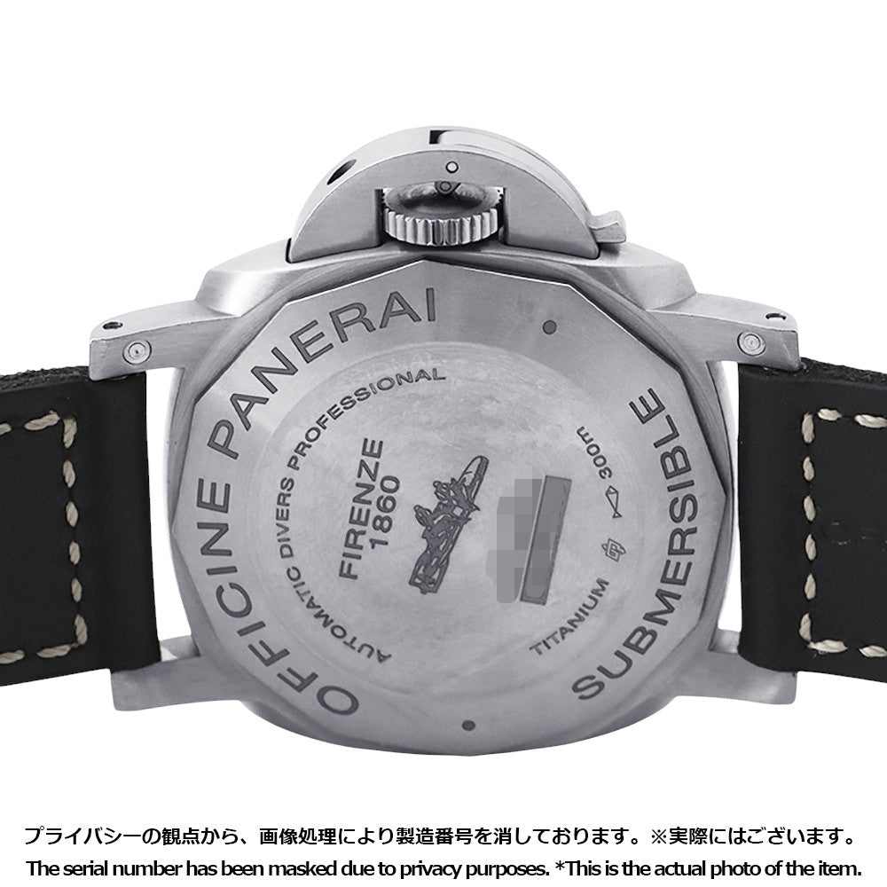 PANERAI Luminor 1950 Submersible 3 Days Titanio W47mm TI Leather Black DialPAM01305