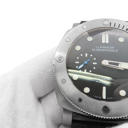 PANERAI Luminor 1950 Submersible 3 Days Titanio W47mm TI Leather Black DialPAM01305