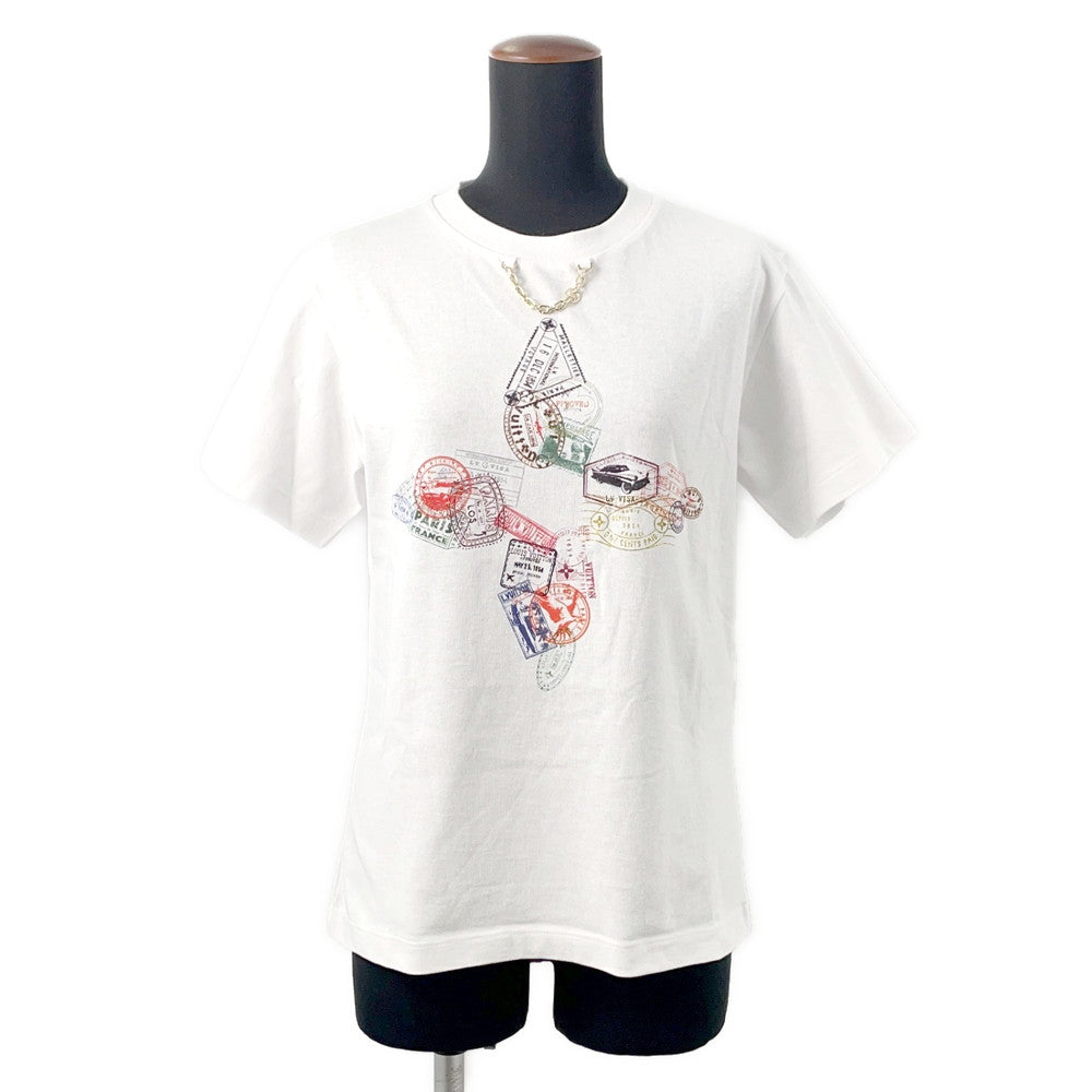 LOUIS VUITTON Travel Stamp T-Shirt Size XS White/Multicolor Cotton100%