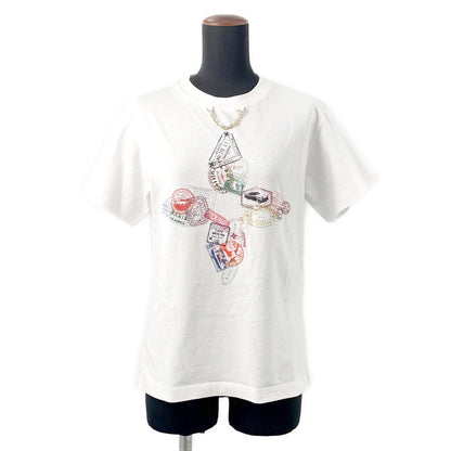LOUIS VUITTON Travel Stamp T-Shirt Size XS White/Multicolor Cotton100%