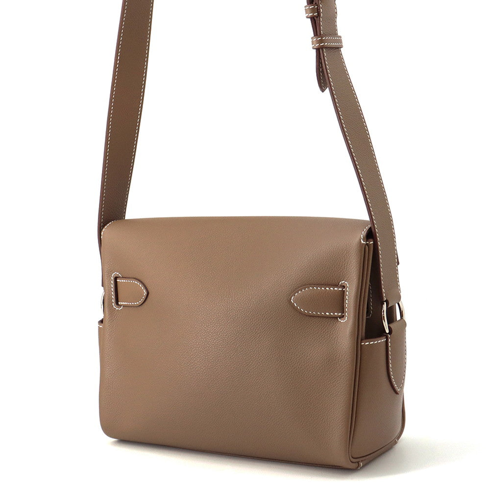 HERMES Kelly Messenger Etoupe Evercolor Size PM