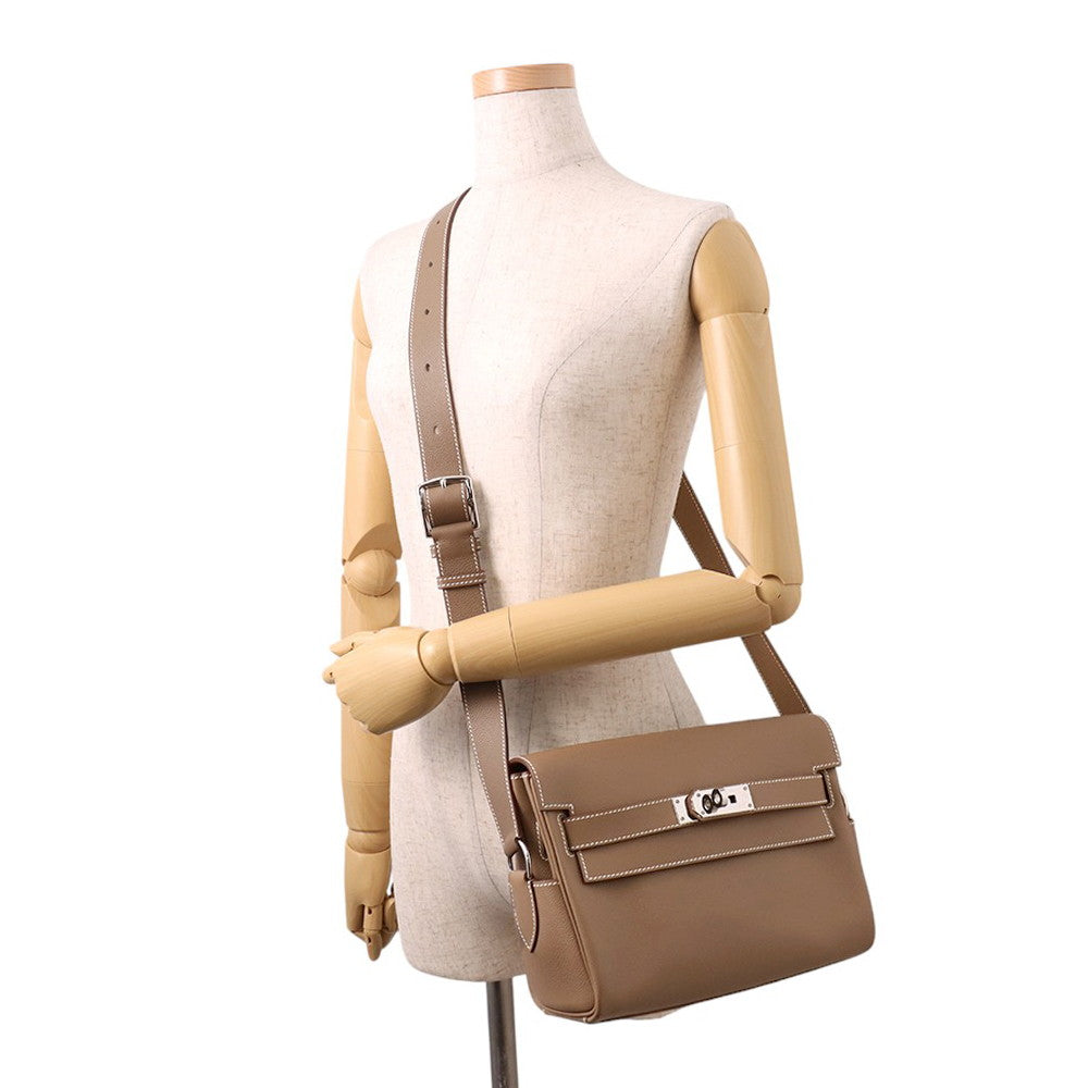 HERMES Kelly Messenger Etoupe Evercolor Size PM