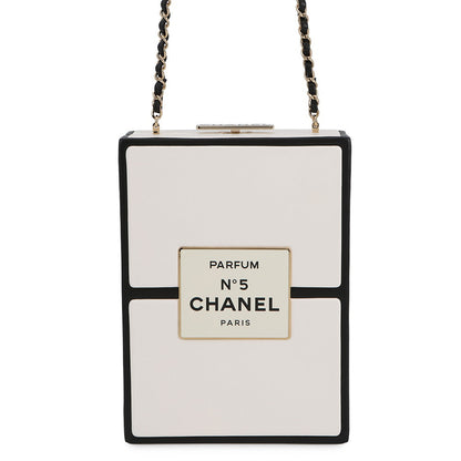 CHANEL No.5 Perfume Box White Leather