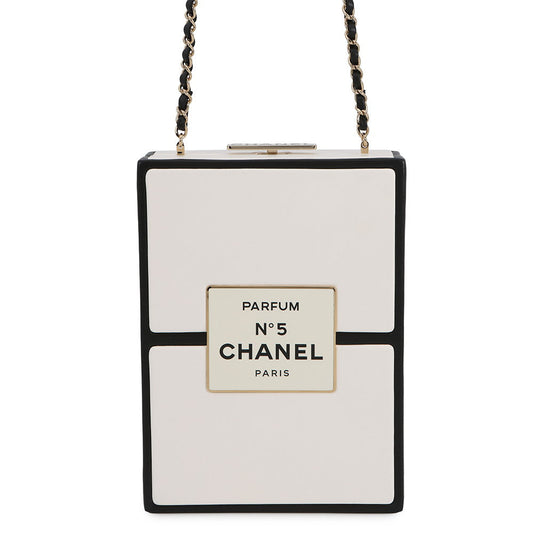 CHANEL No.5 Perfume Box White Leather