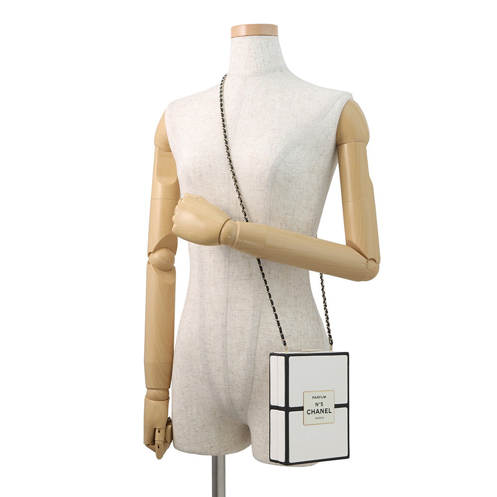 CHANEL No.5 Perfume Box White Leather