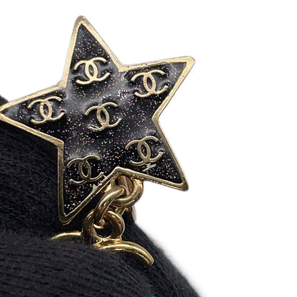 CHANEL Star CC Logo Earrings Black/Righe RainbowABC697 Metal
