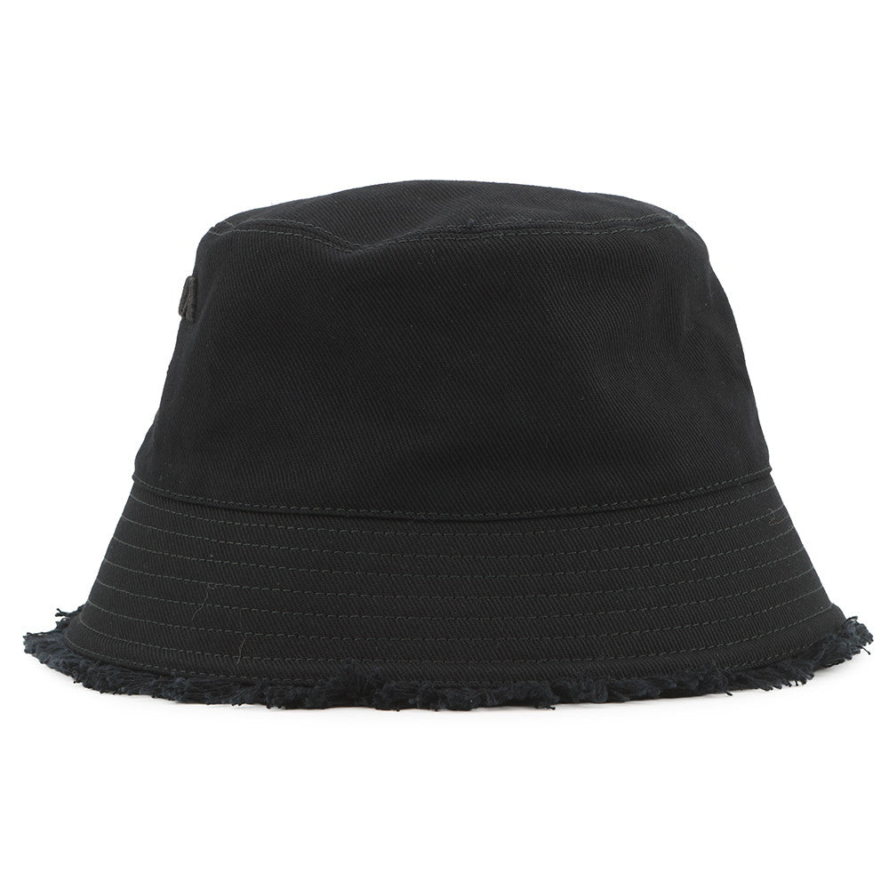 PRADA Drill logo fringe bucket hat Size S Black1HC137 Cotton100%