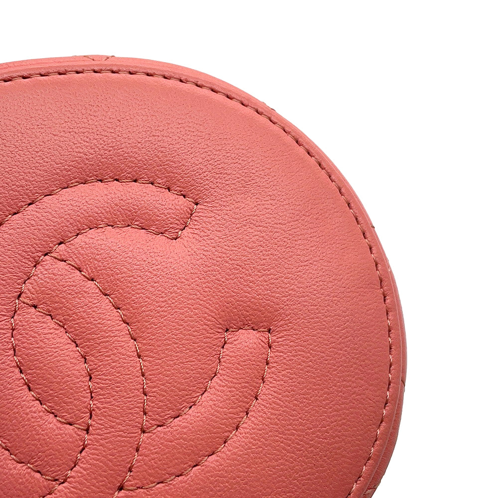 CHANEL Vanity Top Handle Shoulder Bag Pink Lambskin
