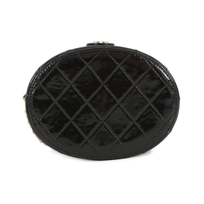 CHANEL Vanity ChainShoulder Bag BlackAP1616 Patent Leather