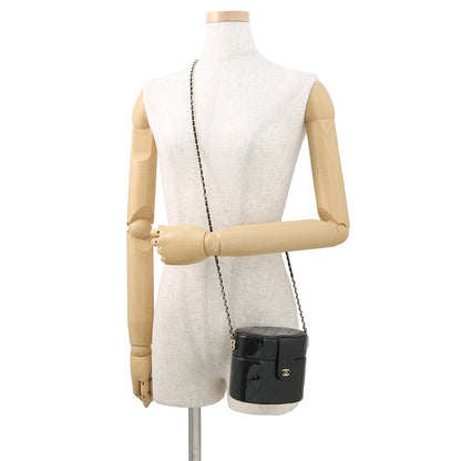 CHANEL Vanity ChainShoulder Bag BlackAP1616 Patent Leather