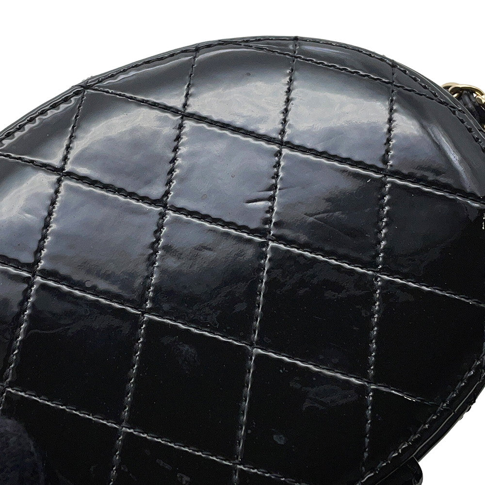 CHANEL Vanity ChainShoulder Bag BlackAP1616 Patent Leather