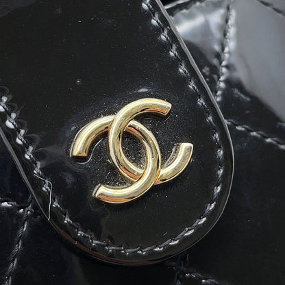 CHANEL Vanity ChainShoulder Bag BlackAP1616 Patent Leather