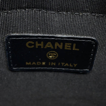 CHANEL Vanity ChainShoulder Bag BlackAP1616 Patent Leather