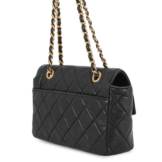 CHANEL Matelasse Flap Bag ChainShoulder BlackAS5259 Lambskin Size 21