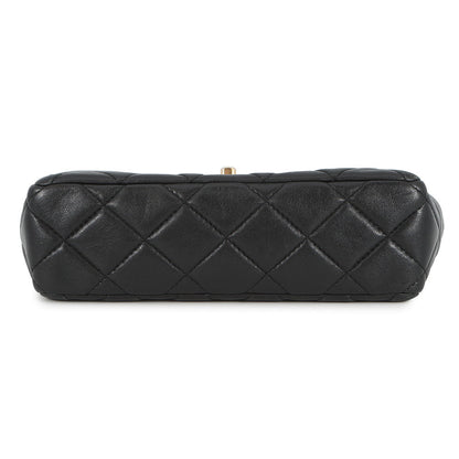 CHANEL Matelasse Flap Bag ChainShoulder BlackAS5259 Lambskin Size 21