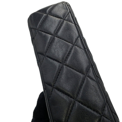 CHANEL Matelasse Flap Bag ChainShoulder BlackAS5259 Lambskin Size 21
