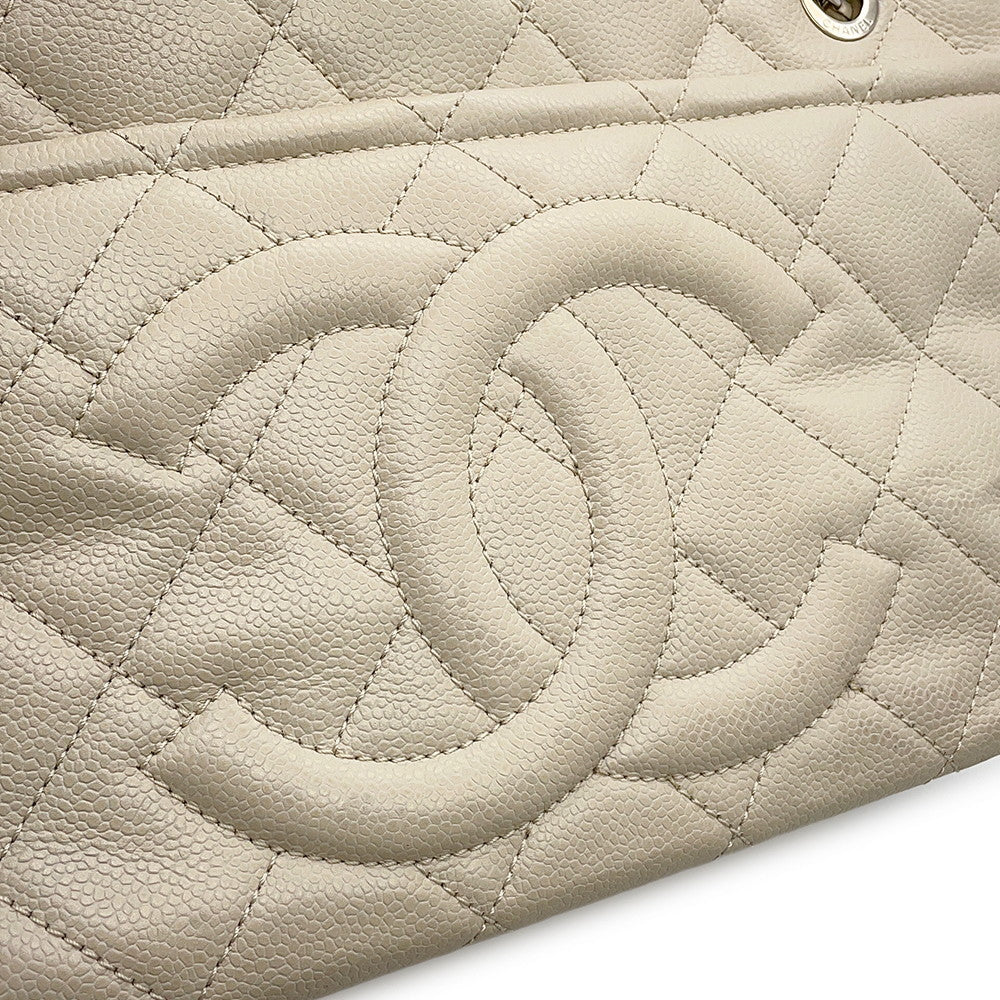 CHANEL Matelasse ChainTote Bag IvoryA48374 Caviar Leather