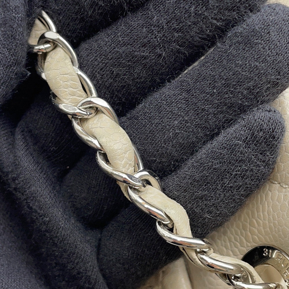 CHANEL Matelasse ChainTote Bag IvoryA48374 Caviar Leather