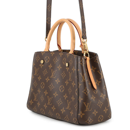 LOUIS VUITTON Montaigne BordeauxM41055 Monogram Size BB
