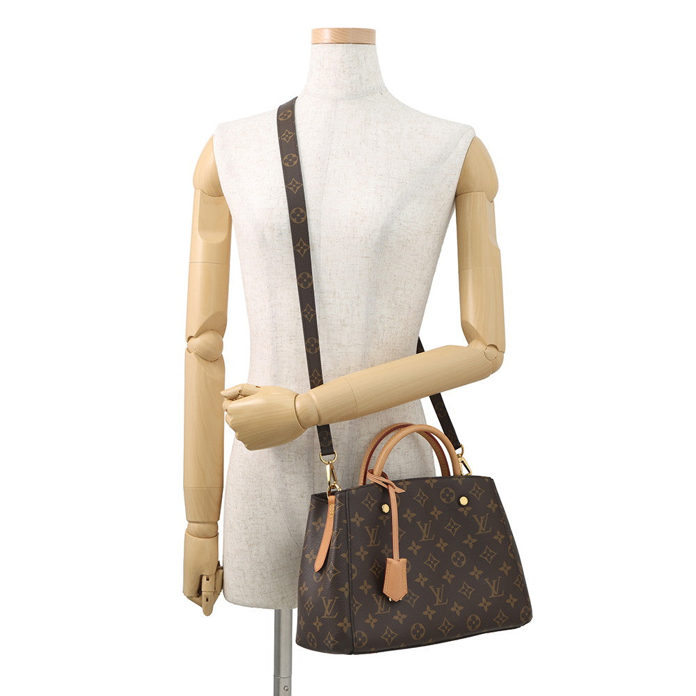 LOUIS VUITTON Montaigne BordeauxM41055 Monogram Size BB