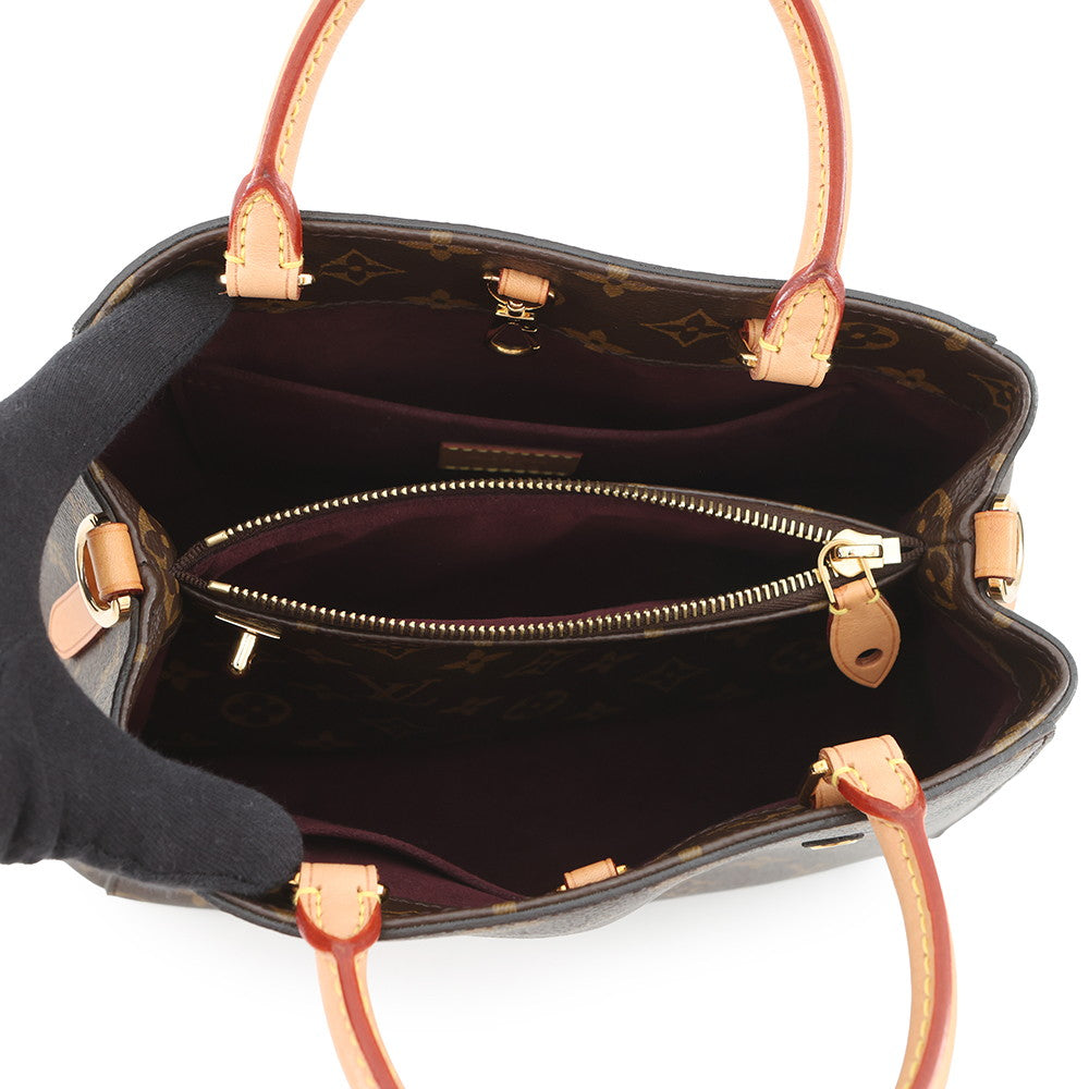 LOUIS VUITTON Montaigne BordeauxM41055 Monogram Size BB