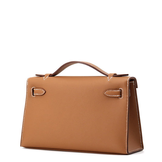 HERMES PochetteKelly Gold Swift Leather