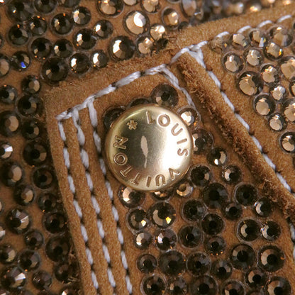 LOUIS VUITTON Oberkampf Line EncreBoots Brown/Gold Leather Rhinestone Size 10
