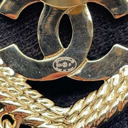 CHANEL Rhinestone Heart Star Brooch Metal Rhinestone Faux Pearl