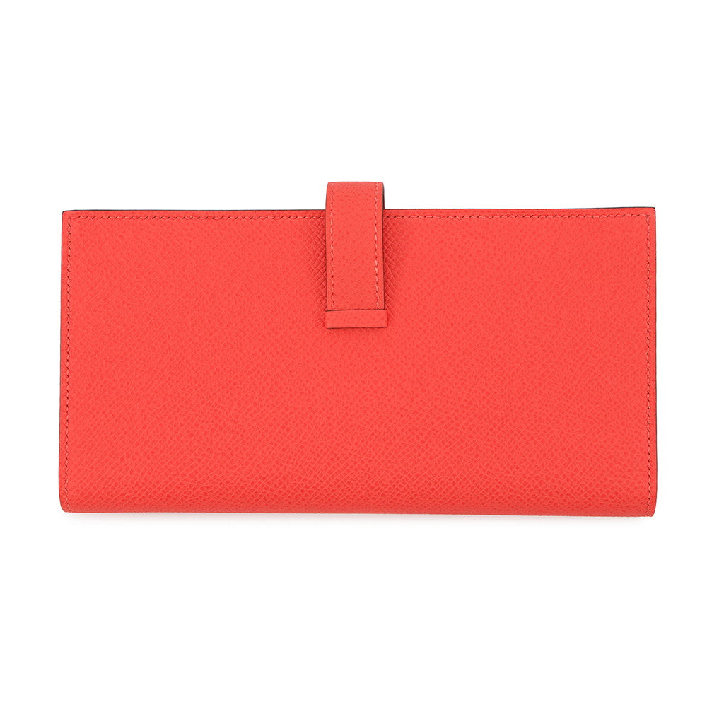 HERMES Beansufla Orange Field Epsom