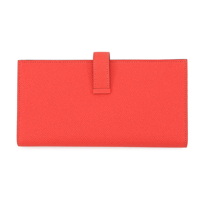 HERMES Beansufla Orange Field Epsom