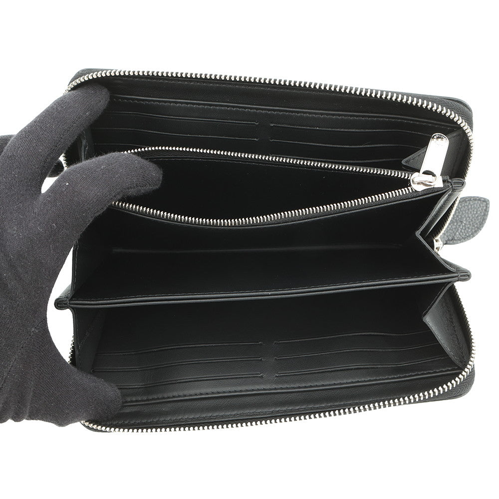 LOUIS VUITTON Zippy Wallet NoirM61867 Monogram Mahina