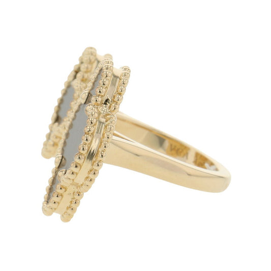 Van Cleef & Arpels Magic Alhambra Entre Le Door Ring Size 51/#11VCARN05751/VCARN05700 18K Yellow Gold