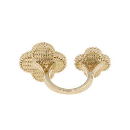 Van Cleef & Arpels Magic Alhambra Entre Le Door Ring Size 51/#11VCARN05751/VCARN05700 18K Yellow Gold