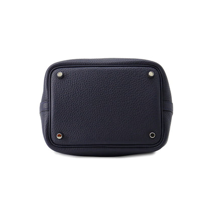 HERMES Picotin Lock Blue Nuit Taurillon Clemence Size PM