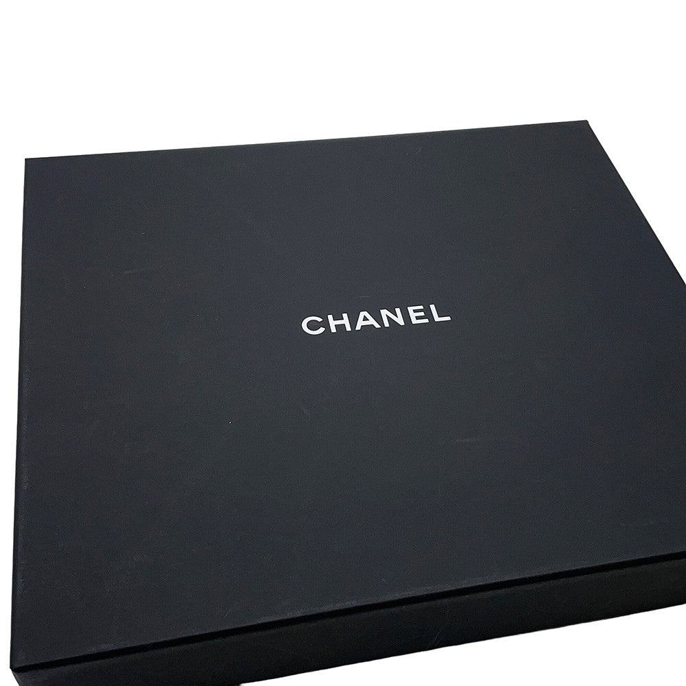 CHANEL CC Logo Large Scarf Black/White/Pink Cashmere100%