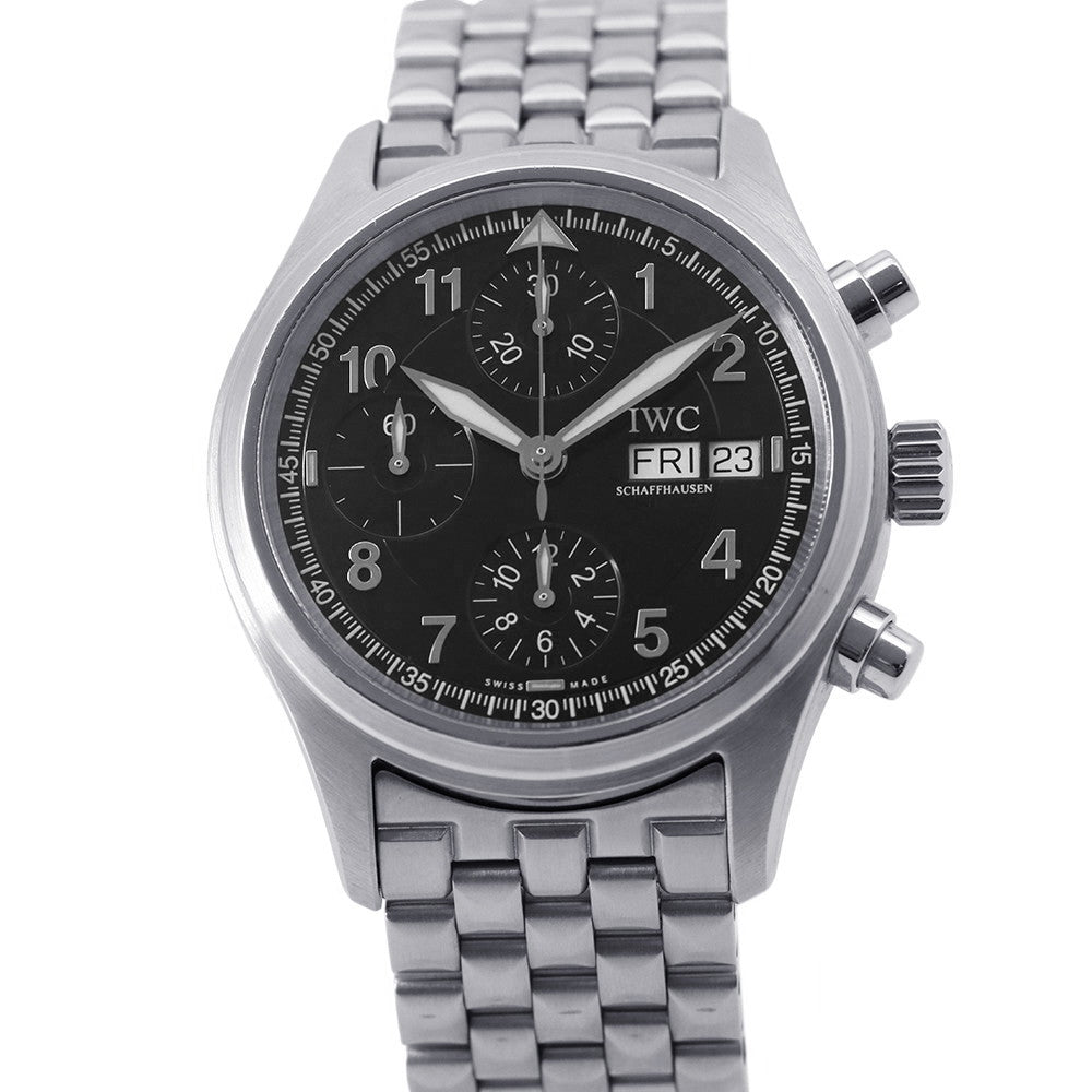 IWC Spitfire Chronograph Automatic W39mm Stainless Steel Black DialIW370618