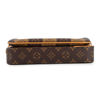 LOUIS VUITTON Trio Messenger BrownM45965 Monogram Stripe LV Squared