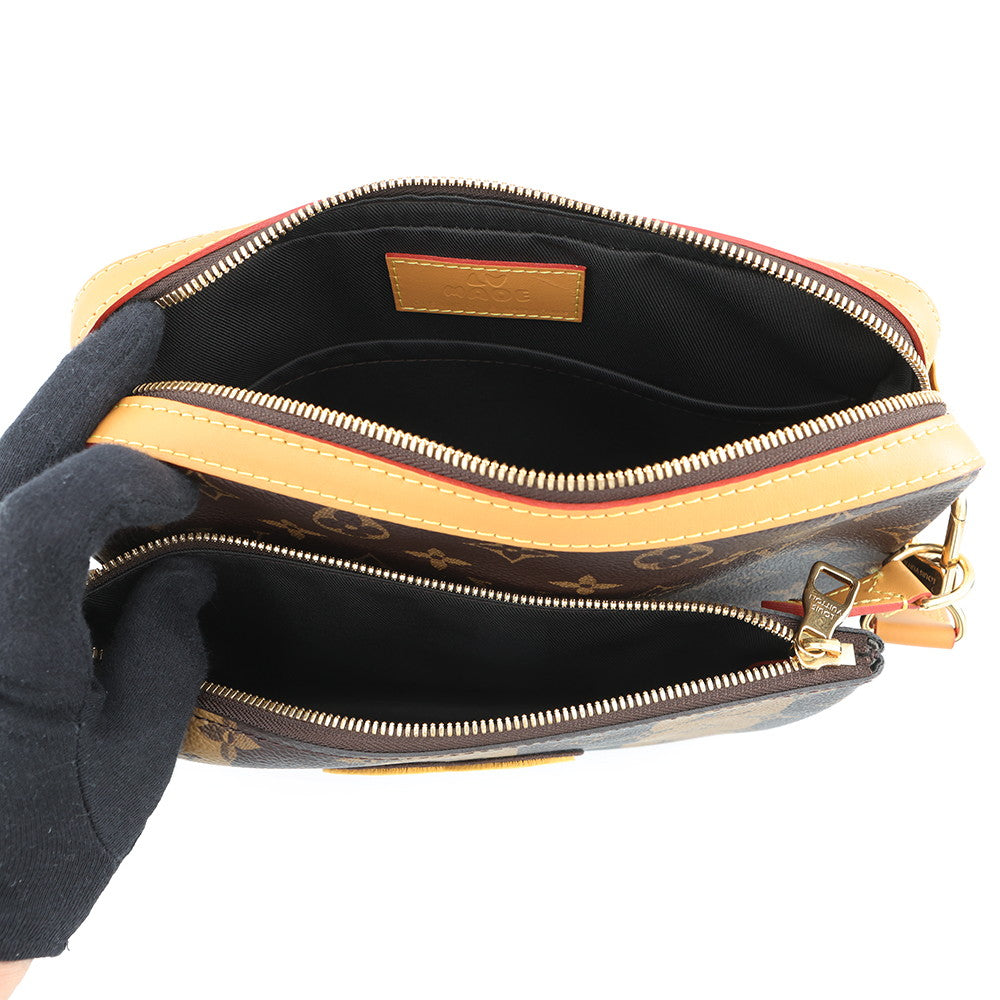 LOUIS VUITTON Trio Messenger BrownM45965 Monogram Stripe LV Squared