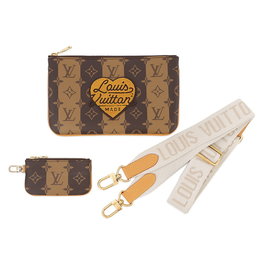 LOUIS VUITTON Trio Messenger BrownM45965 Monogram Stripe LV Squared