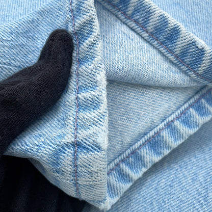 CHANEL COCO Button Denim Pants Size 36 Light BlueP76228 Cotton100%