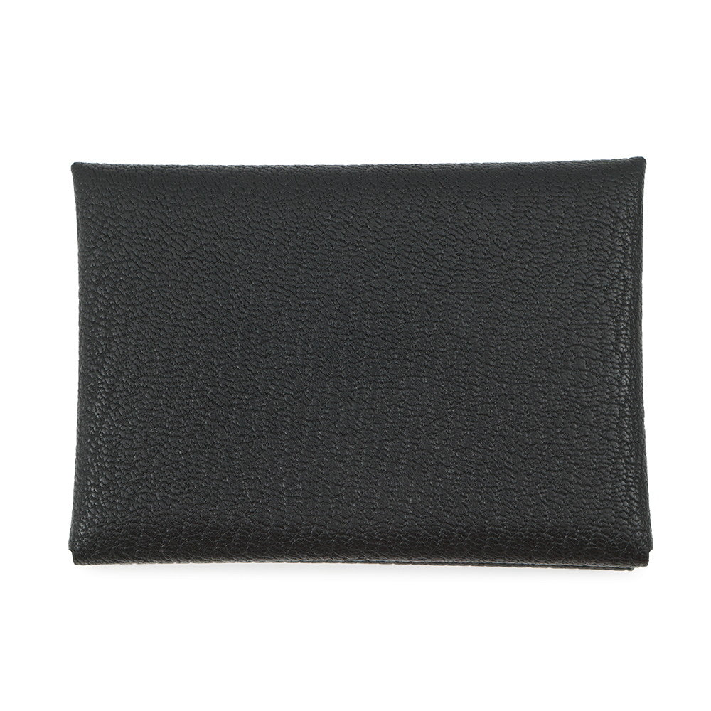 HERMES Calvi Duo Black Chevre Myzore Goatskin