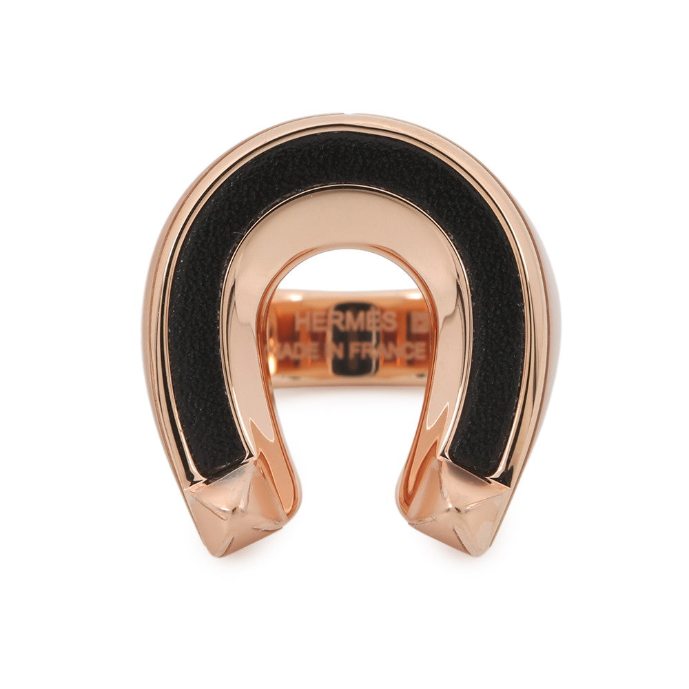 HERMES Ring "Joquette" Size GM/53 Black Metal