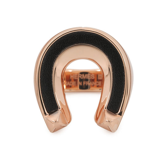 HERMES Ring "Joquette" Size GM/53 Black Metal