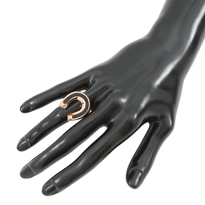 HERMES Ring "Joquette" Size GM/53 Black Metal