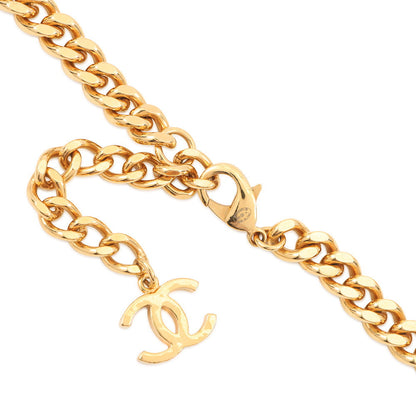 CHANEL RUE CAMBON logo necklace GoldAB8651 Gold Plated