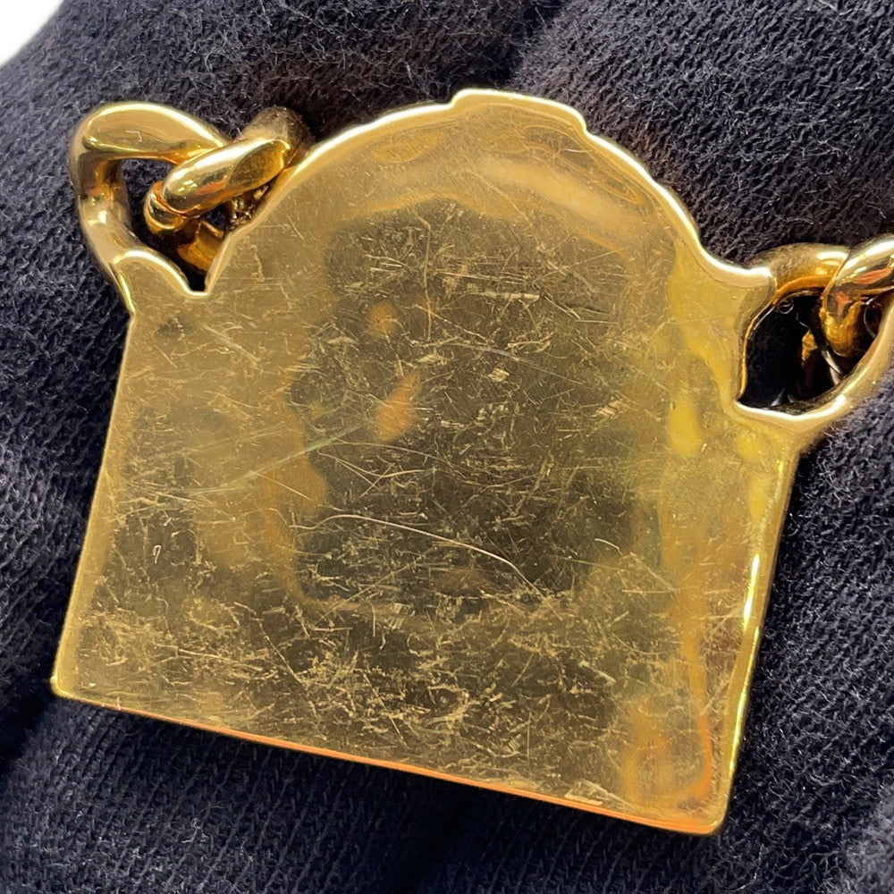 CHANEL RUE CAMBON logo necklace GoldAB8651 Gold Plated